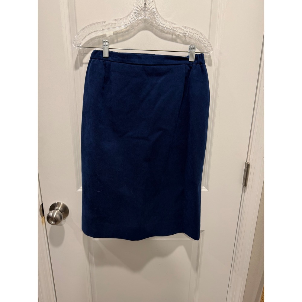Ultrasuede Womens Pencil Skirt Faux Suede Navy Blue‎ 26 Waist